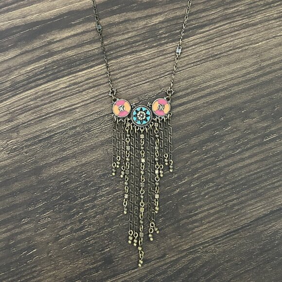 Boho Chain Fringe Necklace ASO Alex Russo - Picture 4 of 12